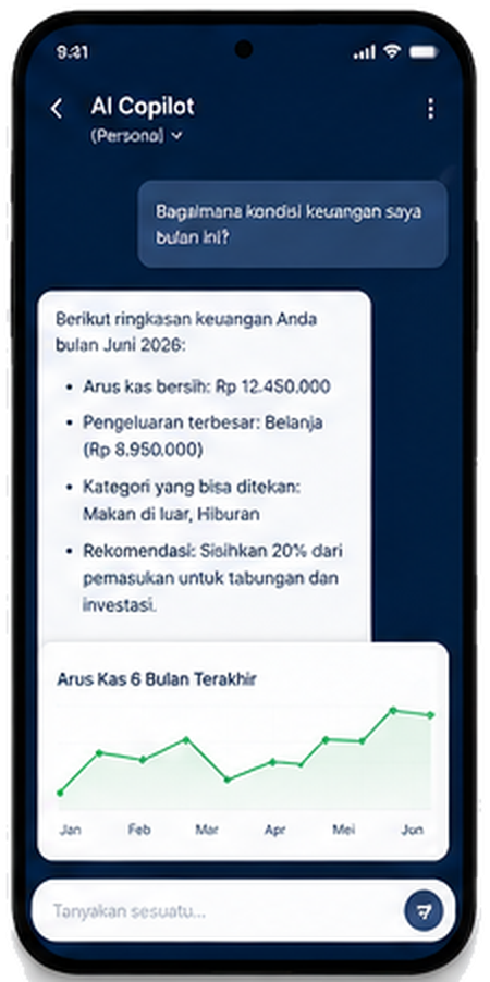 Tampilan AI Copilot MONQURO