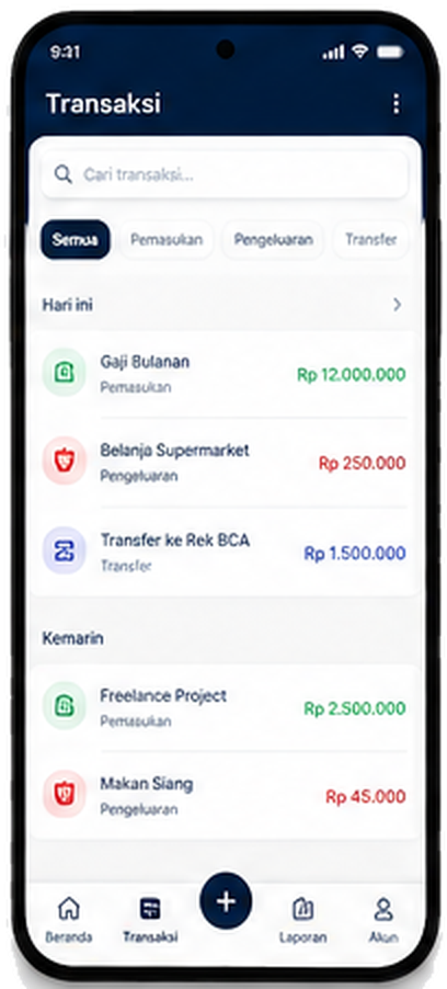 Tampilan Transaksi MONQURO